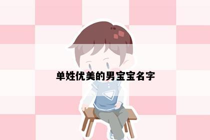 单姓优美的男宝宝名字
