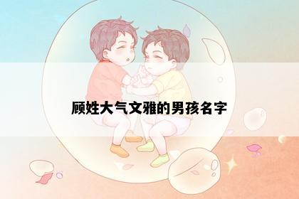 顾姓大气文雅的男孩名字