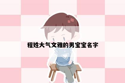 程姓大气文雅的男宝宝名字