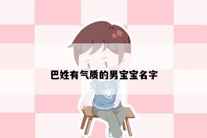 巴姓有气质的男宝宝名字