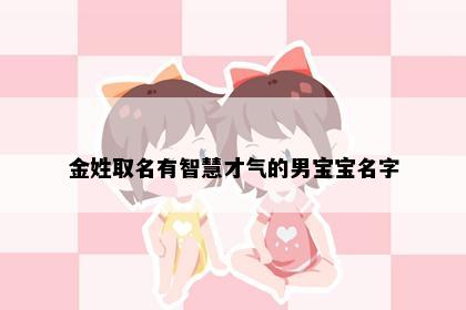 金姓取名有智慧才气的男宝宝名字