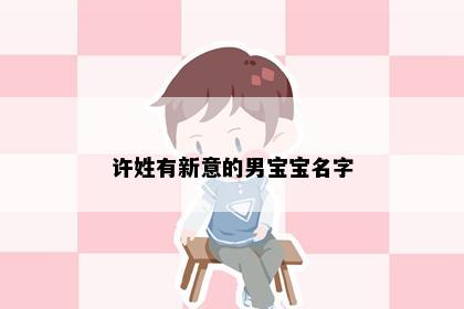 许姓有新意的男宝宝名字