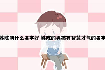 姓陈叫什么名字好 姓陈的男孩有智慧才气的名字