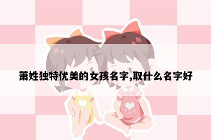 萧姓独特优美的女孩名字,取什么名字好