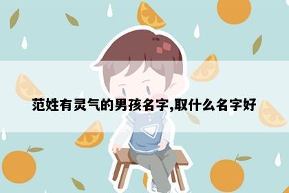 范姓有灵气的男孩名字,取什么名字好
