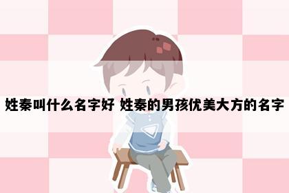 姓秦叫什么名字好 姓秦的男孩优美大方的名字