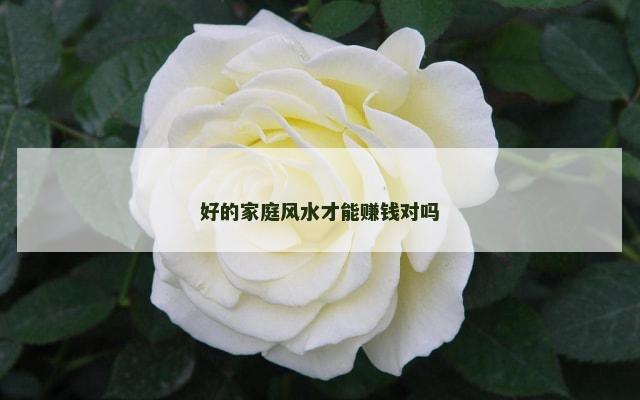好的家庭风水才能赚钱对吗