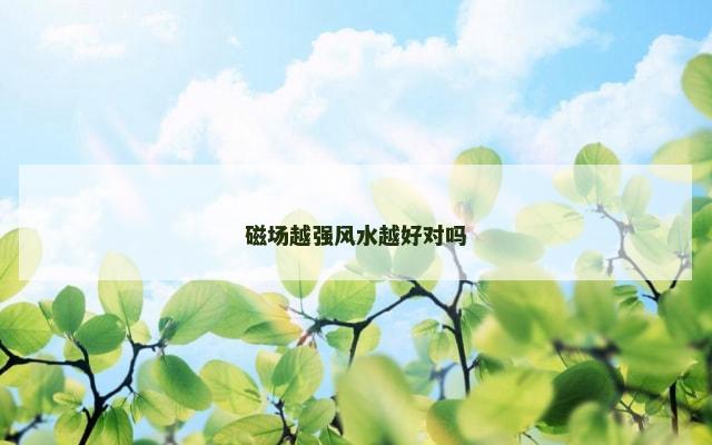磁场越强风水越好对吗