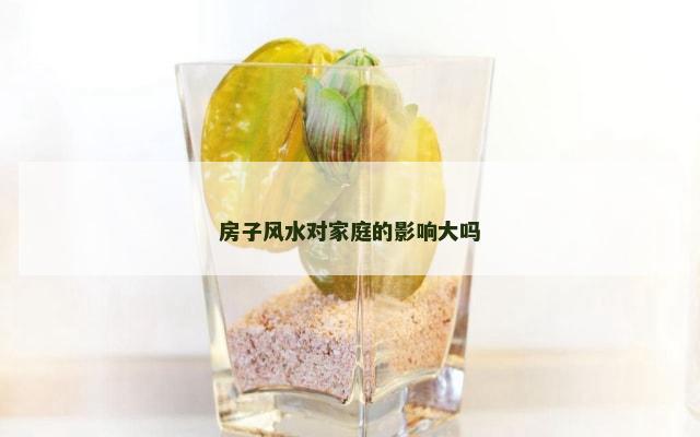 房子风水对家庭的影响大吗