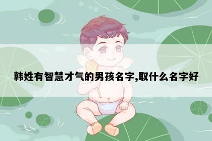 韩姓有智慧才气的男孩名字,取什么名字好