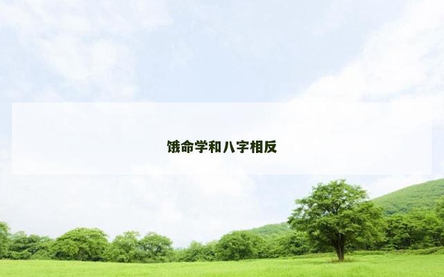 饿命学和八字相反