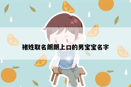 褚姓取名朗朗上口的男宝宝名字