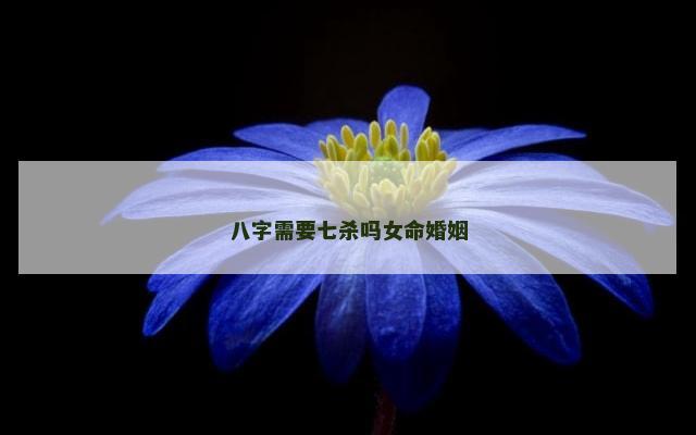 八字需要七杀吗女命婚姻