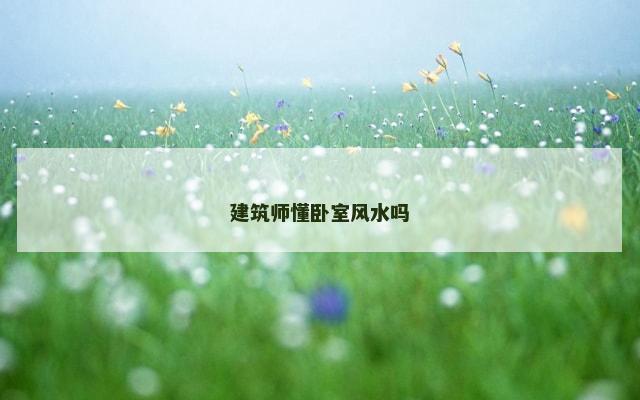 建筑师懂卧室风水吗