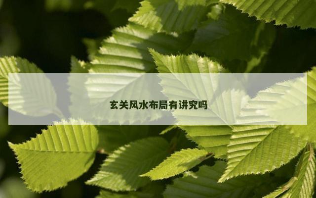 玄关风水布局有讲究吗