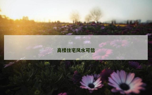 高楼住宅风水可信