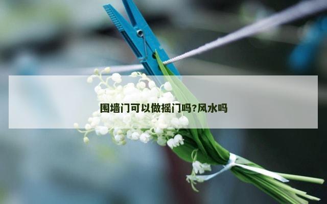围墙门可以做摇门吗?风水吗