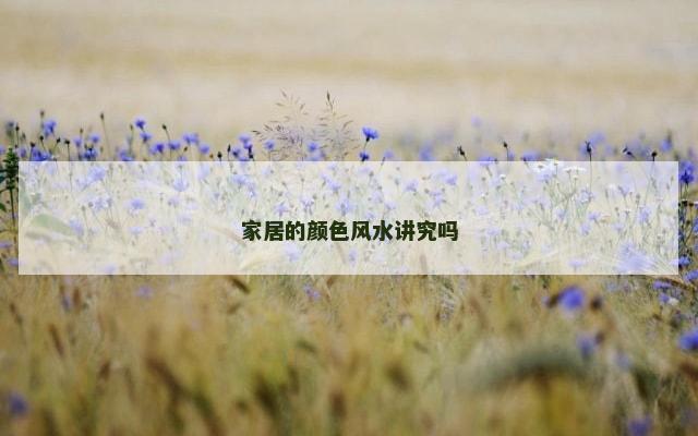 家居的颜色风水讲究吗