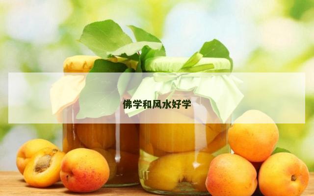 佛学和风水好学