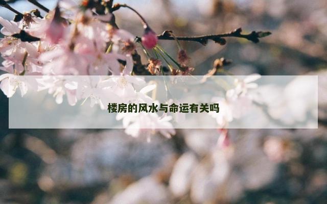 楼房的风水与命运有关吗