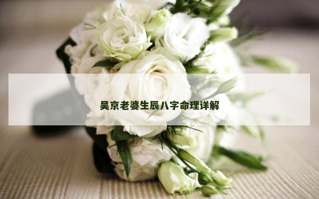 吴京老婆生辰八字命理详解
