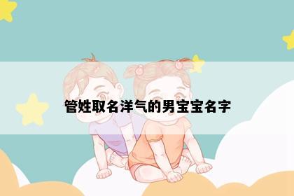管姓取名洋气的男宝宝名字
