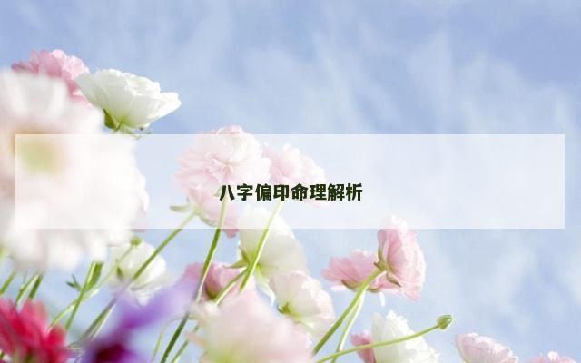 八字偏印命理解析