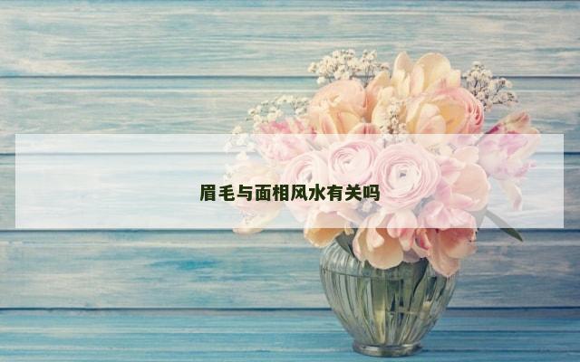 眉毛与面相风水有关吗