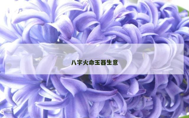 八字火命玉器生意