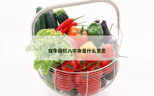 双牛困栏八字命是什么意思