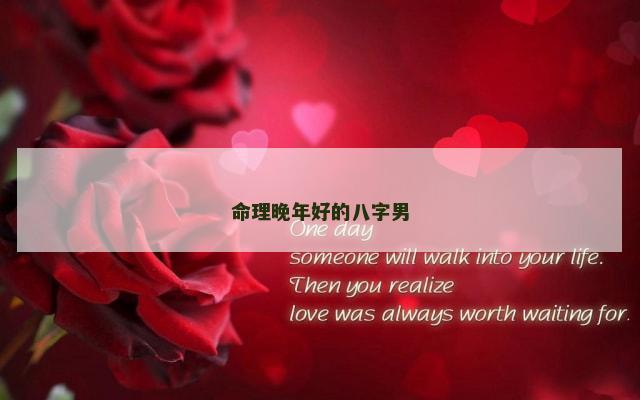 命理晚年好的八字男