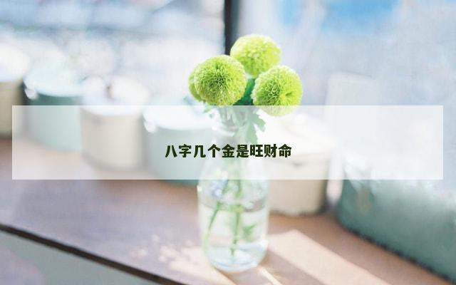 八字几个金是旺财命