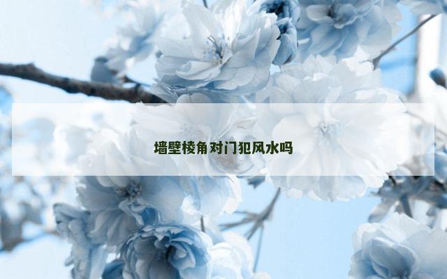墙壁棱角对门犯风水吗
