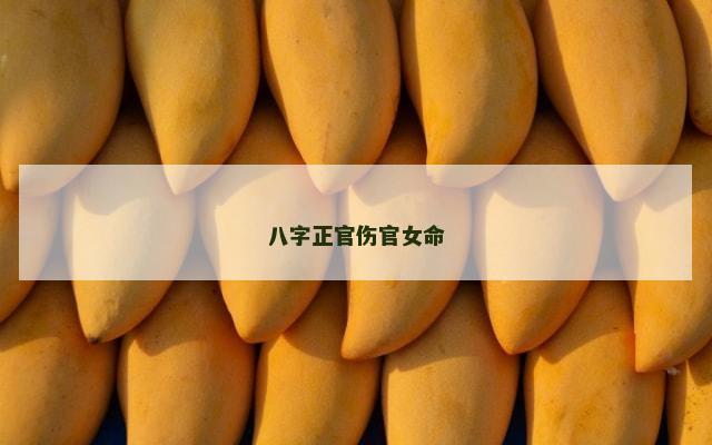 八字正官伤官女命