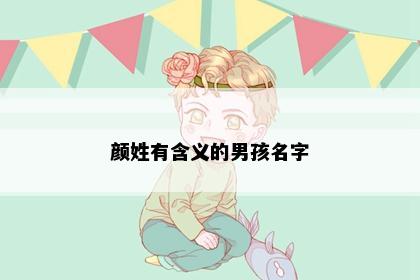 颜姓有含义的男孩名字