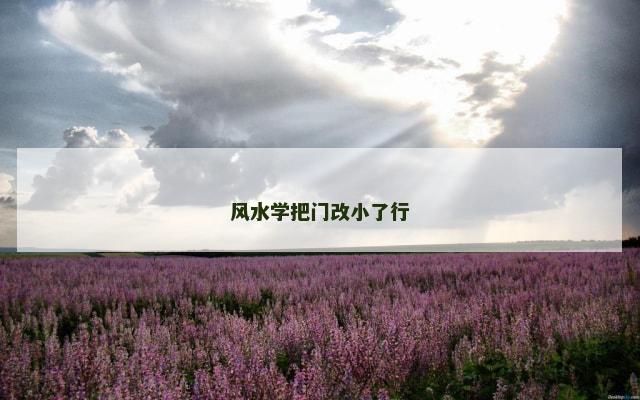 风水学把门改小了行