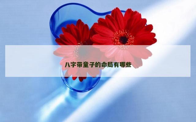 八字带童子的命局有哪些