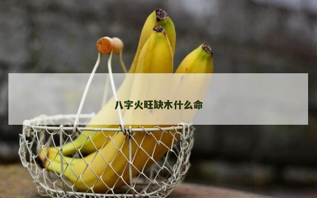 八字火旺缺木什么命