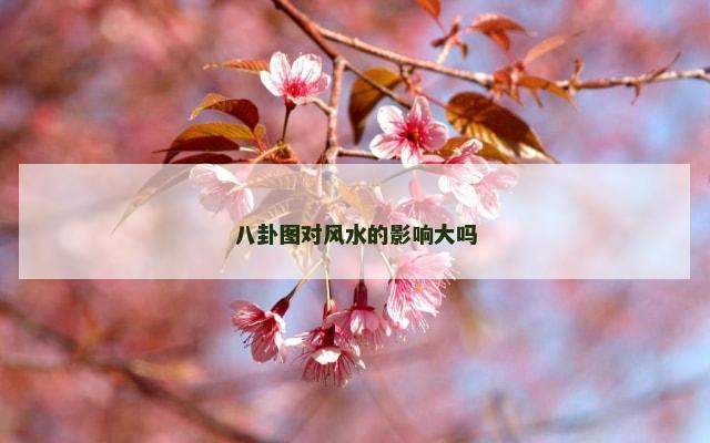 八卦图对风水的影响大吗