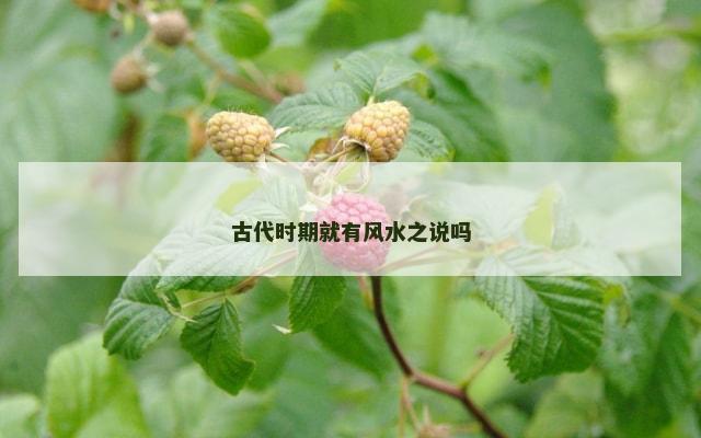 古代时期就有风水之说吗