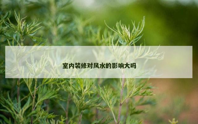 室内装修对风水的影响大吗