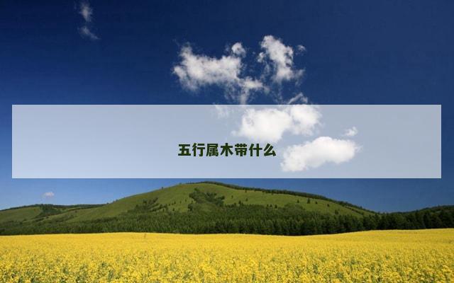 五行属木带什么