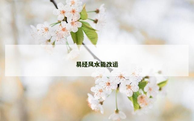 易经风水能改运