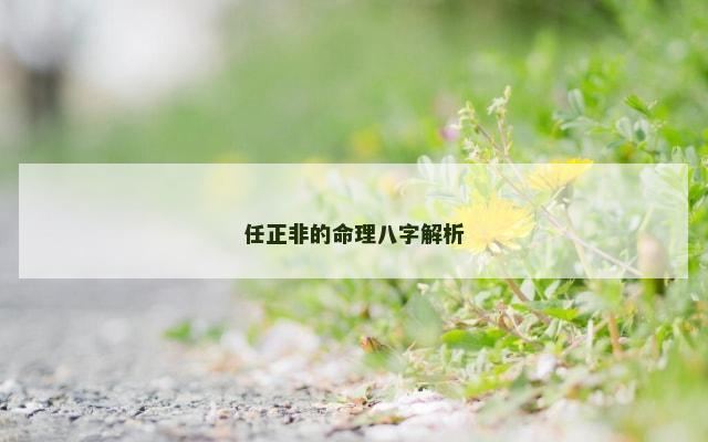 任正非的命理八字解析