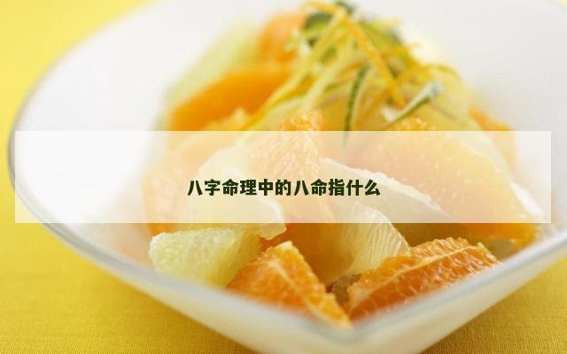 八字命理中的八命指什么