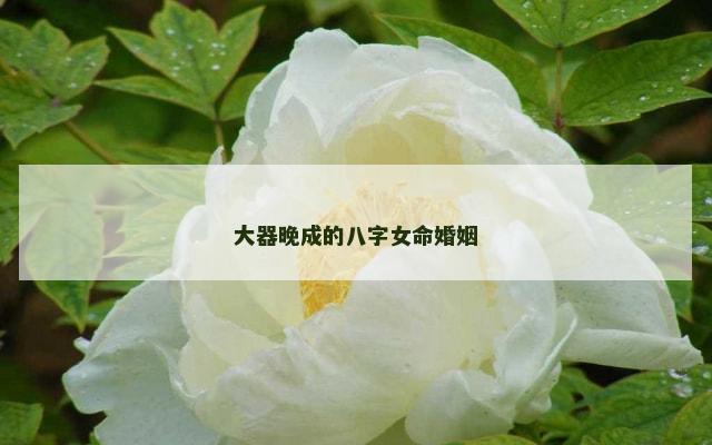 大器晚成的八字女命婚姻