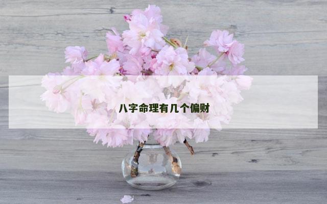 八字命理有几个偏财