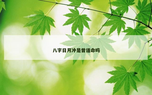 八字日月冲是曾道命吗