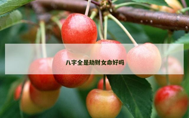 八字全是劫财女命好吗
