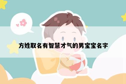 方姓取名有智慧才气的男宝宝名字